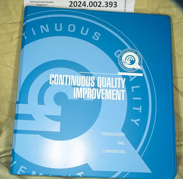 Conrail Continuous Quality Improvement binders