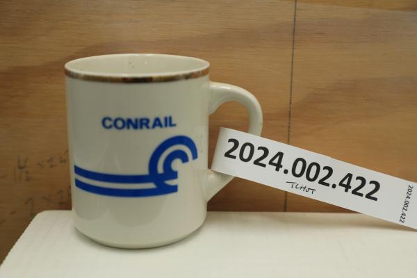 Conrail gold-rimmed mug