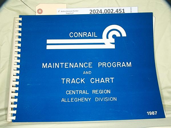 Track Chart 1987 Central Region Allegheny Division
