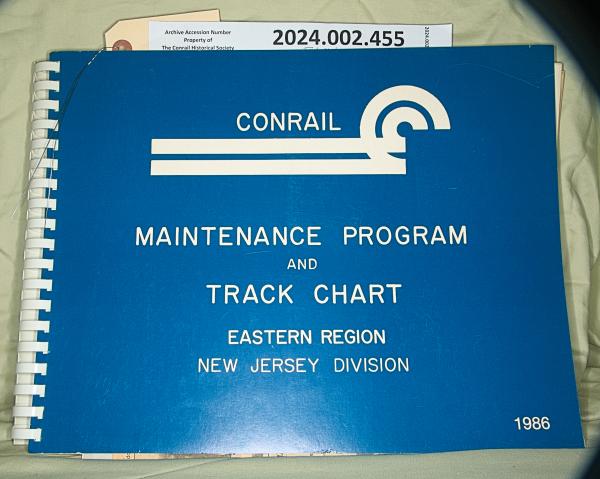 Track Chart 1986 Eastern Region New Jersey Division