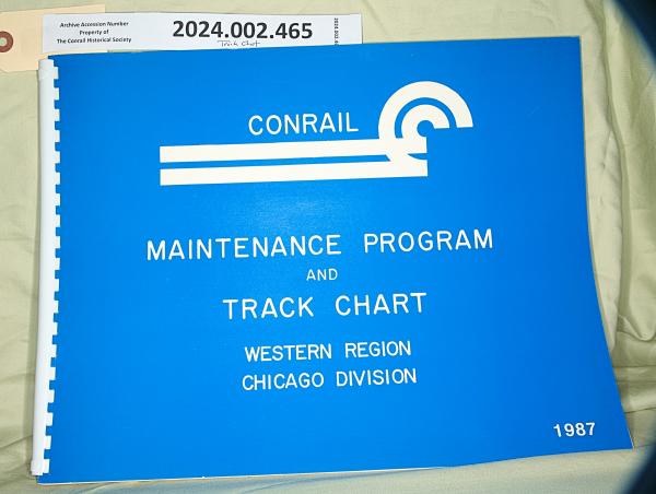 Track Chart, Western Region, Chicago Division, 1987