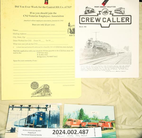 Papers concerning H.E. Neubert Jersey Central conductor & engineer