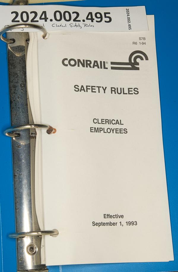 CR Safety Rules for Clerical Employees, 1993-09-01