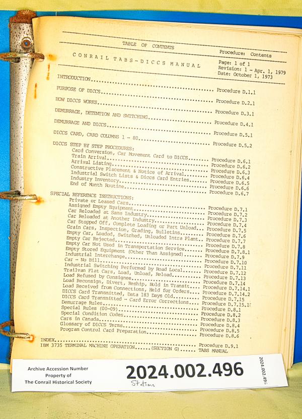 DICCS Manual Rev. 1979-04-01