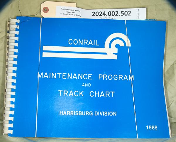 Track Chart, Harrisburg Division, 1989