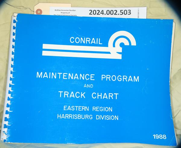 Track Chart, Eastern Region, Harrisburg Division, 1988