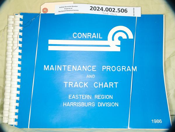 Track Chart, Eastern Region, Harrisburg Division, 1986