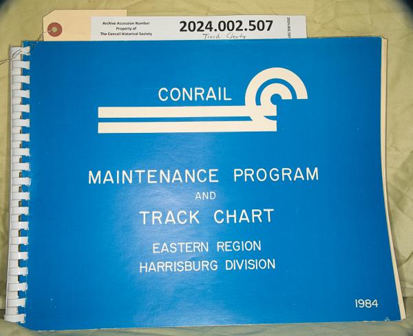 Track Chart, Eastern Region, Harrisburg Division, 1984