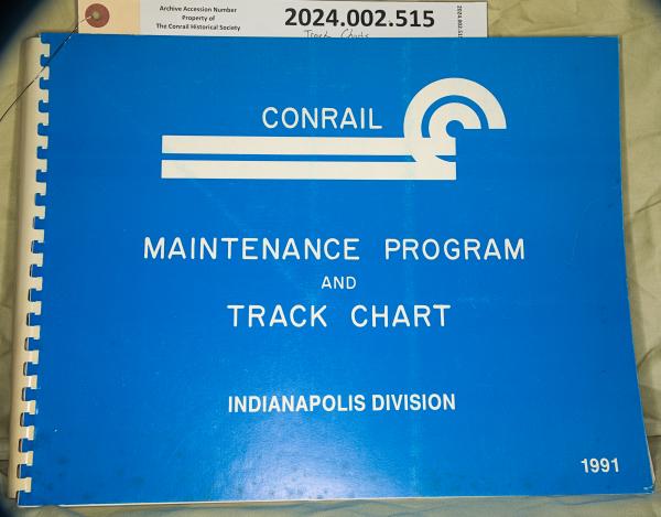 Maintenance program & track chart, Indianapolis Division, 1991