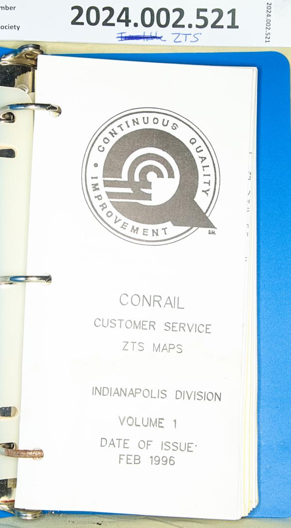 ZTS Maps, Indianapolis Division, Vol. 1, February 1996