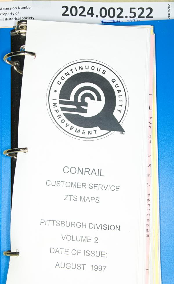 ZTS Maps, Pittsburgh Division, Vol. 2, August 1997