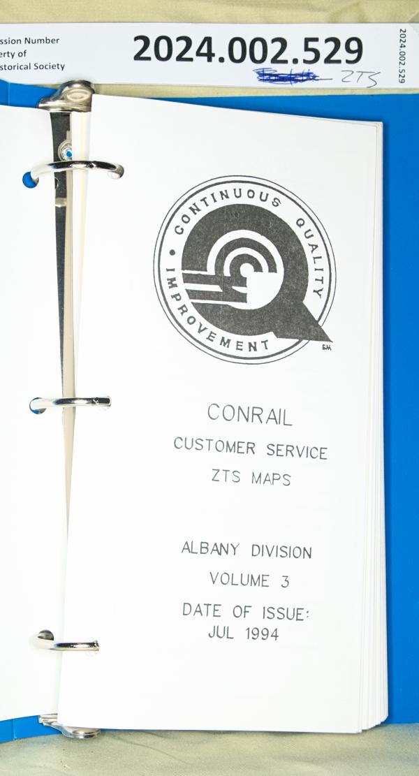 ZTS Maps, Albany Division, Vol. 3, July 1994