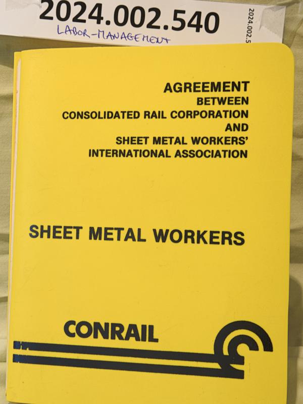 Agreement Between Conrail and Sheet Metal Workers Int'l Ass'n, 1979-04-01