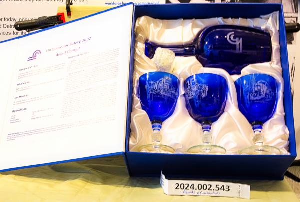 3 blue goblets & carafe, 2007 CR Shared Assets