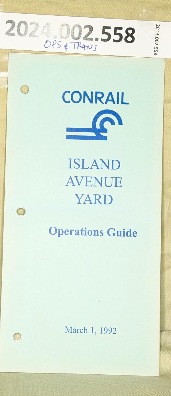 Island Ave Yard Operations Guide 1992-03-01