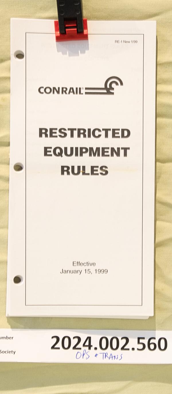 Restricted Equipment Rules eff. 1999-01-15