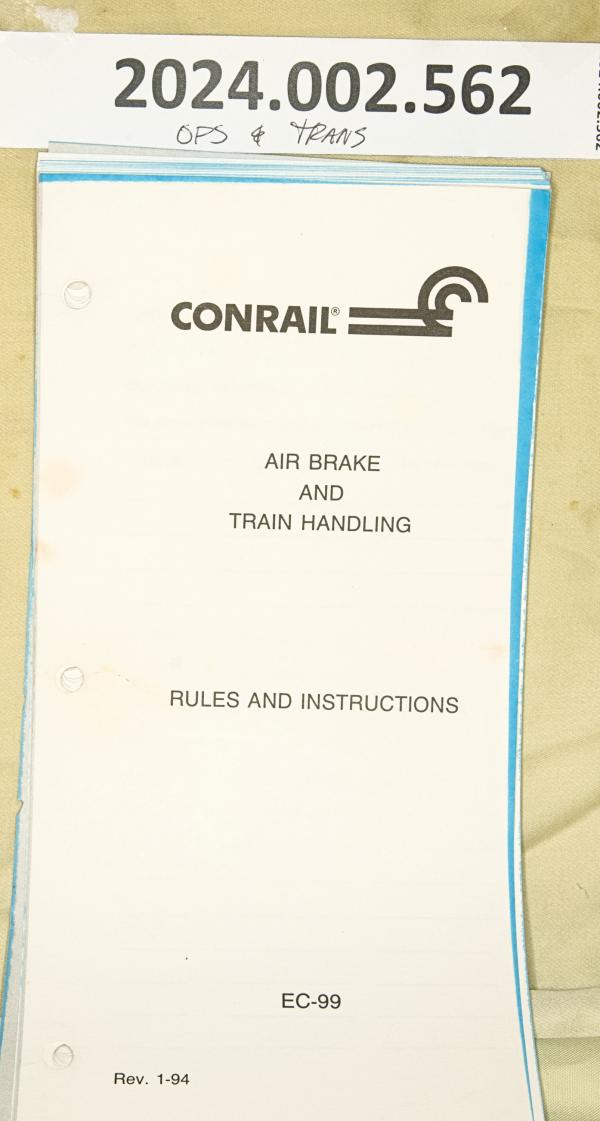 Air Brake and Train Handling Instructions EC-99 rev. 1994-01-01