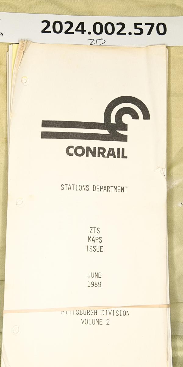 ZTS Maps, Pittsburgh Division, Vol. 2, 1989