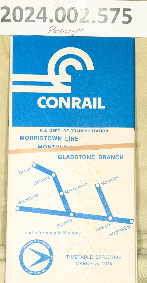Morristown Line, Montclair and Gladstone Branches public timetable 1978-03-05