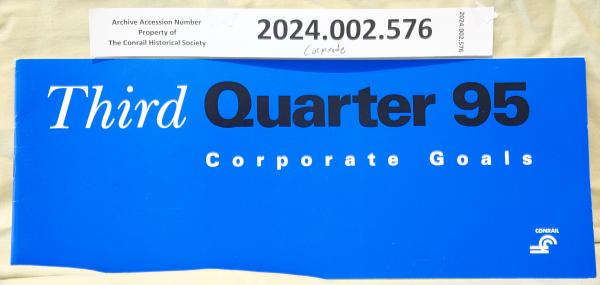 Third Quarter 1995 Corporate Goals