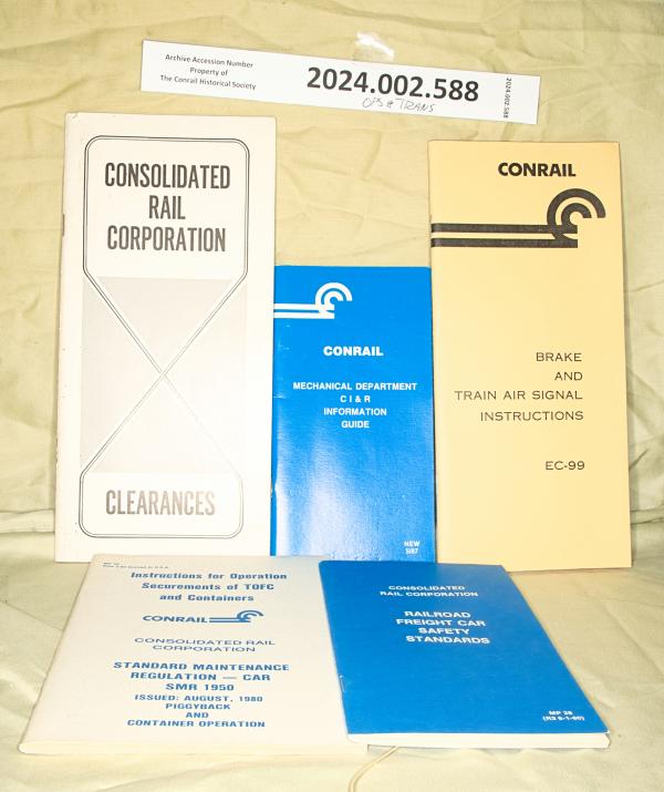 Five instruction manuals: clearance, mechanical, air, intermodal,freight car safety