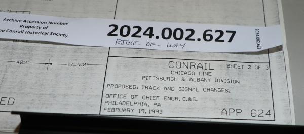 Track and signal changes map, Pittsburgh & Albany Div., Chicago Line , 1993-02-19