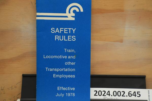Safety Rule booklet for Train, Locomotive and Other Transportation Employees, eff. July 1978