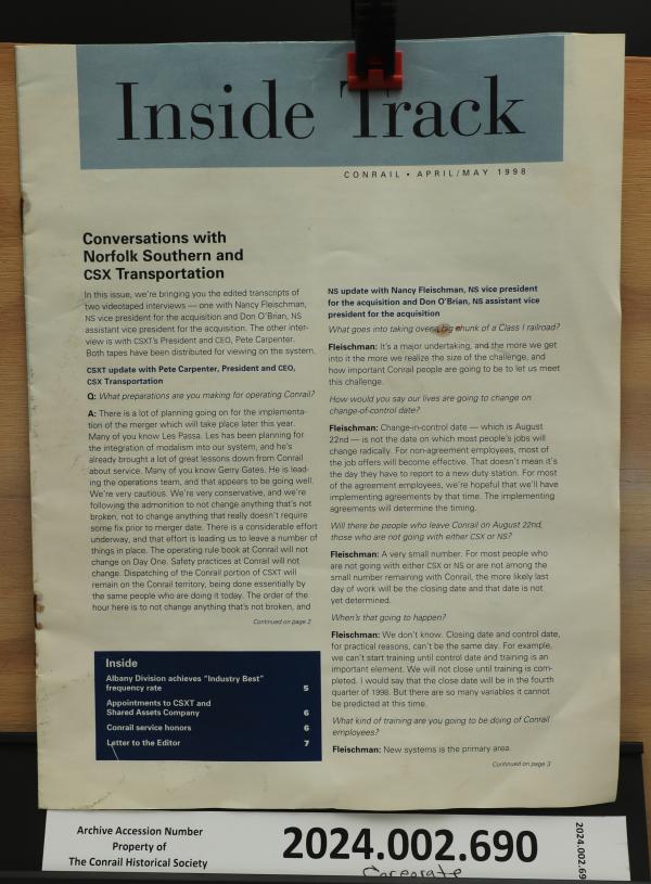 CR Inside Track April-May 1998