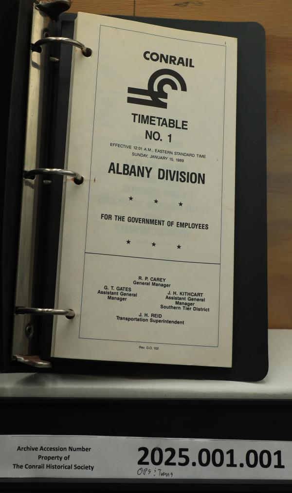 Albany Division ETT No. 1, 1989-01-15
