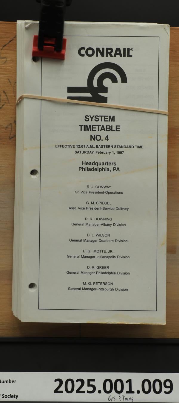 CR System Timetable No. 4, 1997-01-01