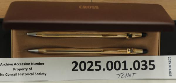 Gold Cross Pen & Pencil Set in leatherette case