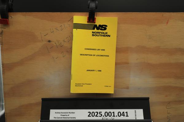 NS Condensed List and Description of Locomotives