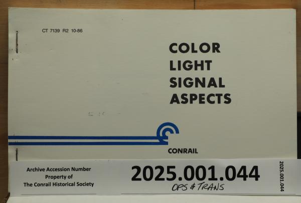 Color Light Signal Aspects 1986-10-01