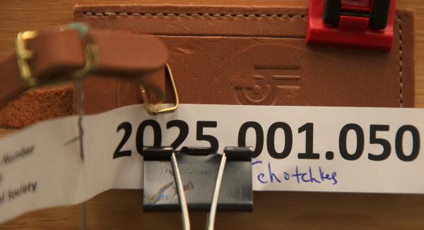 NJ TRansit Safety brown luggage tag