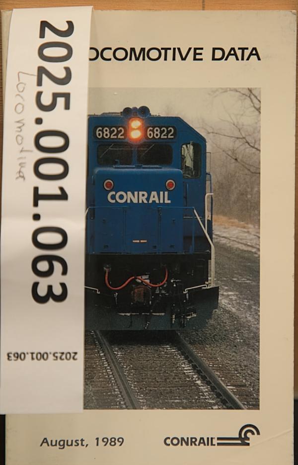 Locomotive Data booklet 1989