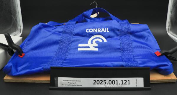 Conrail duffel bag, blue,Patrick Newman name on it