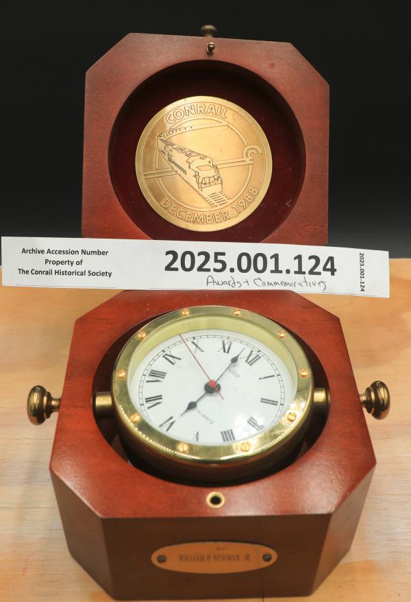 Conrail clock award to William B. Newman Jr., December 1988