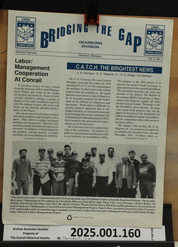 Bridging the Gap, Dearborn Division Newsletter, 1991-01 (January/February, Vol. 2, No. 1)