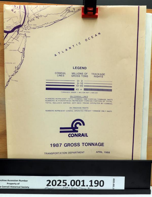 1987 Gross Tonnage Map