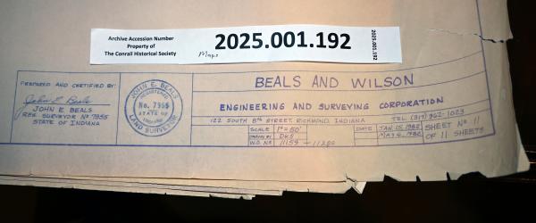 Construction survey maps, Richmond, IN, May 1982, CR/N&W