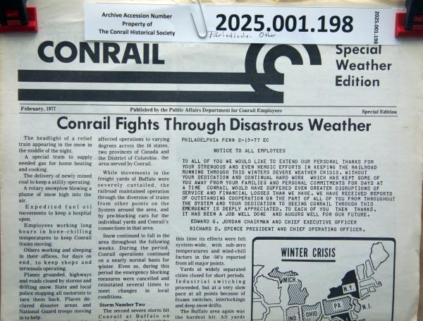 Conrail - Special Weather Edition, 1977-02-01
