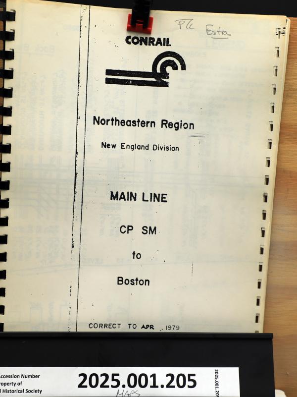 CR Northeastern Reg., New England Division. route diagram, mainline CP 97 to Boaston
