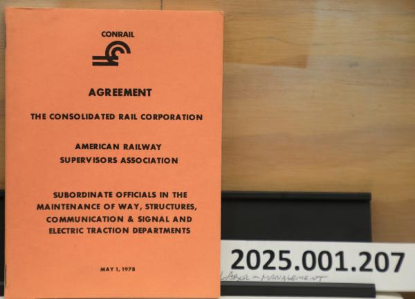 Union Agreement Between CR and American Rwy Supervisors Ass'n., 1978-05-01