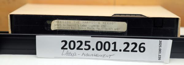 VHS tape in case, Meeting the Markets Needs, Report to CR's Labor Leaders