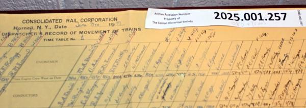 Hornell Train Dispatcher Sheet 1977-06-08