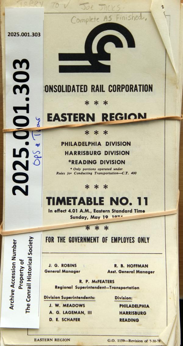 Eastern Region ETT No. 11 1974, rev. 1978-07-30