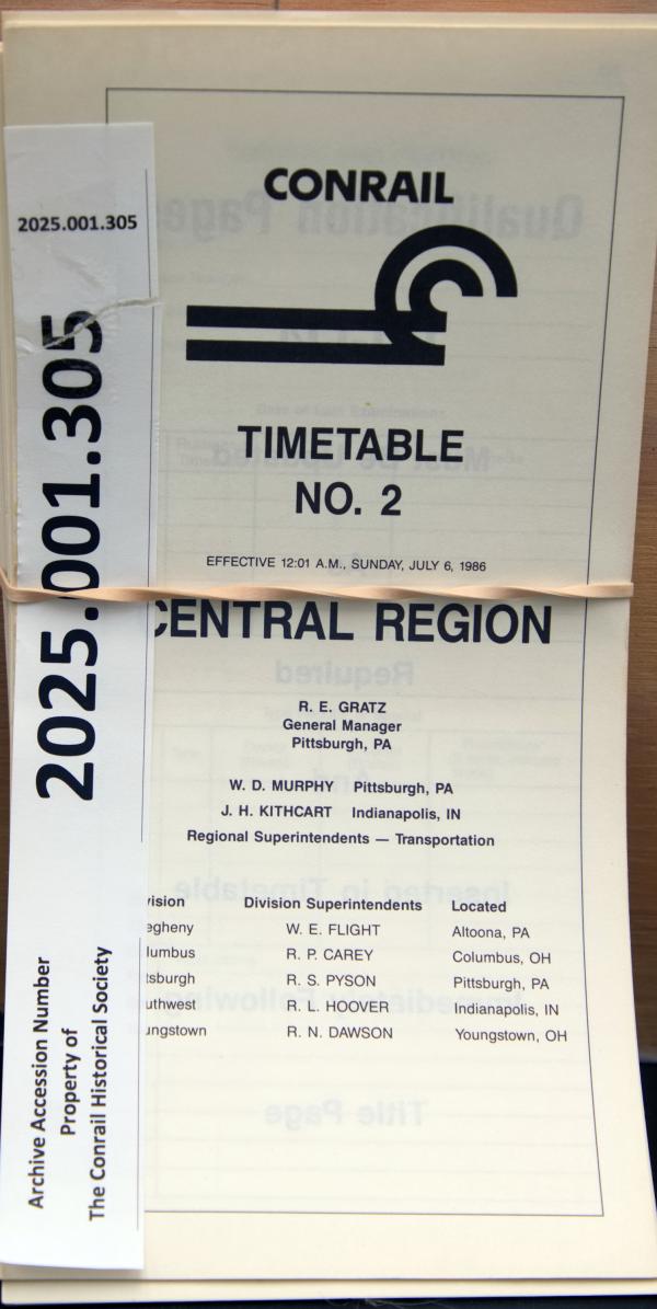 Central Region ETT No. 2, 1986-07-06