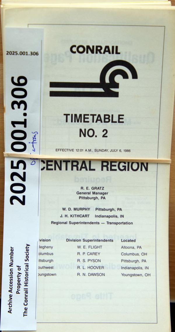 Central Region ETT No. 2, 1986-07-06