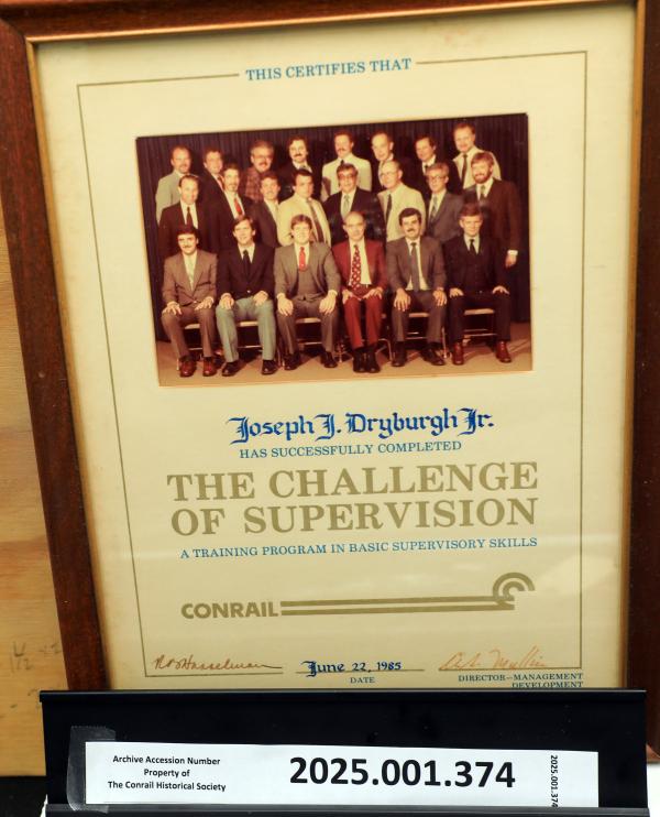 The Challenge of Supervision Joe Dryburgh certificate 1985-06-22