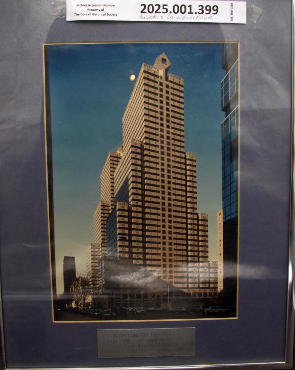Award: Framed Photo of CR Corp. HQ, at 2 Commerce Square in Philadelphia, PA